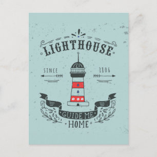 Lighthouse Guide Me Zuhause Poster Postkarte