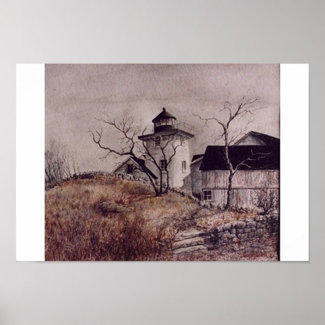 LIGHTHOUSE IN NOANK, CT. POSTER (Vorne)