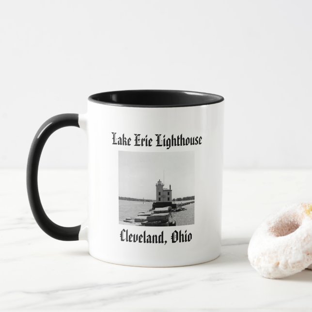 Lighthouse Lake Erie Tasse (Mit Donut)