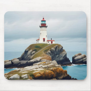 Lighthouse Landschaft Küste Meer Ruhe Landschaft Mousepad