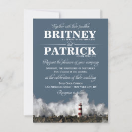 Lighthouse Nautical Themed Wedding Einladungen