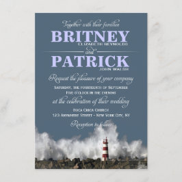Lighthouse Nautical Themed Wedding Einladungen