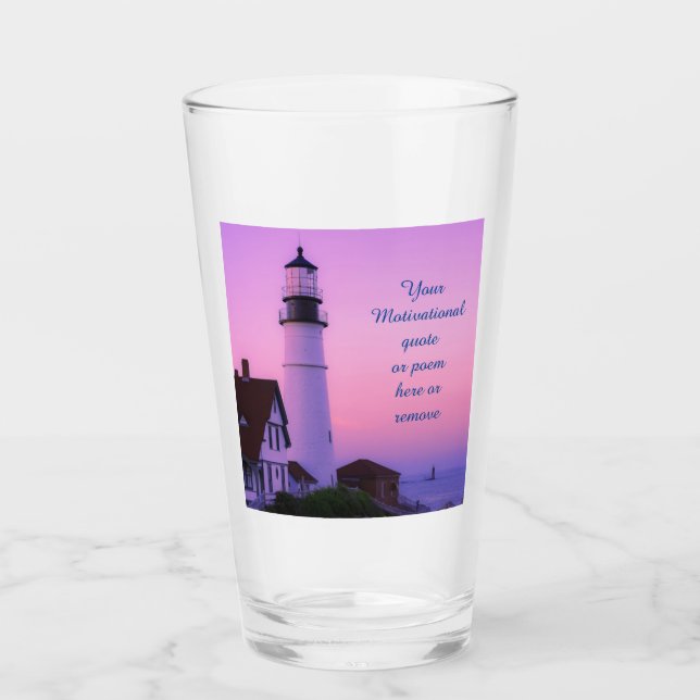 Lighthouse Pink Sky Glas (Vorderseite)