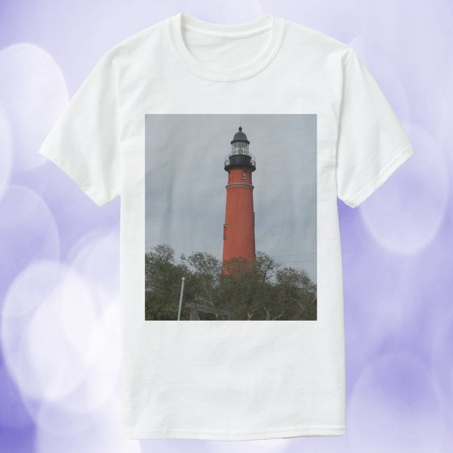 Lighthouse Ponce Inlet Florida T-Shirt (A shirt with a photograph of Ponce Inlet lighthouse in Florida.)
