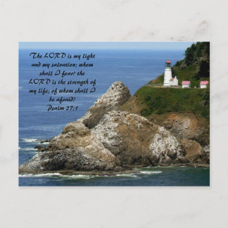 LIGHTHOUSE Psalm 27:1 Postkarte