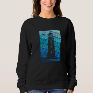 Lighthouse Retro Vintag Seaside Life Sailing Beac Sweatshirt