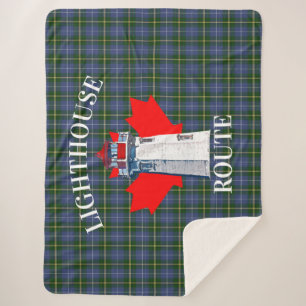 Lighthouse Route Peggy's Cove Nova Scotia Tartan Sherpadecke