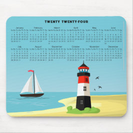 Lighthouse Scene 2024 Calendar Mousepad