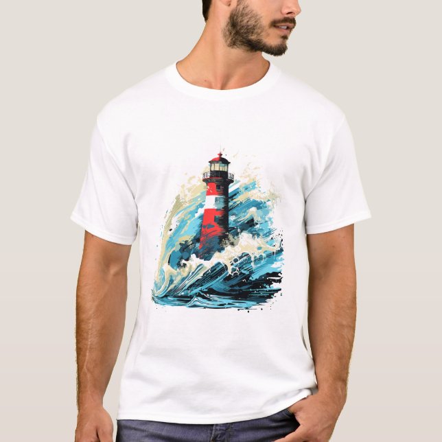 Lighthouse Sea World Ocean Beauty Discovery T-Shirt (Vorderseite)