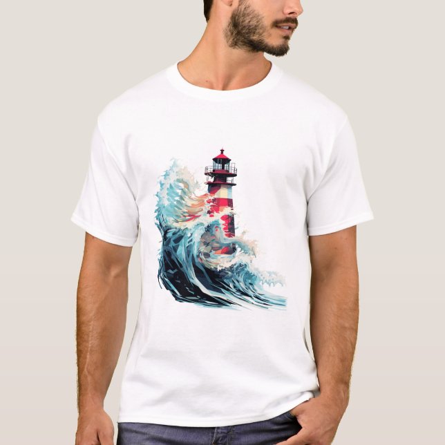 Lighthouse Sea World Ocean Beauty Discovery T-Shirt (Vorderseite)