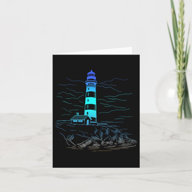 Lighthouse Seaside House Sailing Sea Beach Life Bo Karte (Vorderseite)