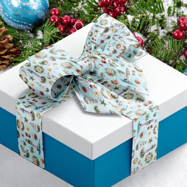 Lighthouse Segelschiffe Weihnachtssee Schöner Ozea Satinband (Von Creator hochgeladen)