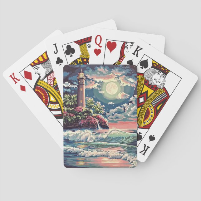 Lighthouse spielt Karten für benutzerdefinierte De Spielkarten (Rückseite)