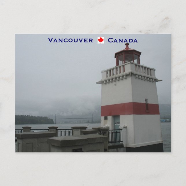 Lighthouse Stanley Park Vancouver Kanada Postkarte (Vorderseite)