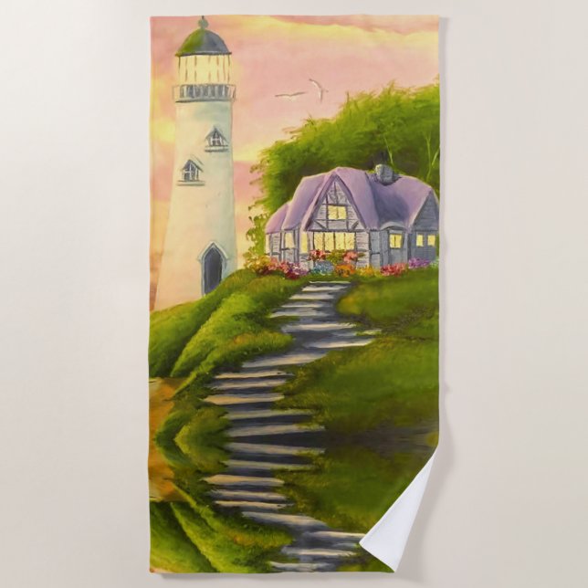 Lighthouse Strandtuch (Vorderseite)