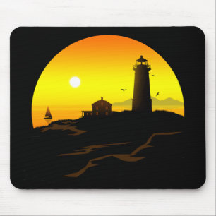 Lighthouse Sundown Mousepad