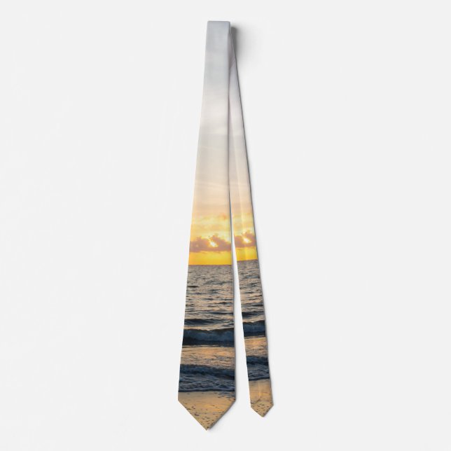 Lighthouse Sunrise Neck Tie Krawatte (Vorderseite)