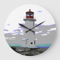 Lighthouse Wall Clock Peggy's Cove Nova Scotia