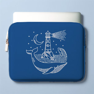 Lighthouse Whale Laptopschutzhülle