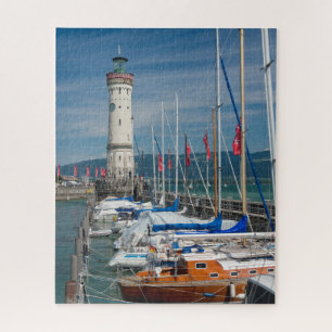 Lighthouse Yachten Hafen Lindau Bodensee Deutschla Puzzle