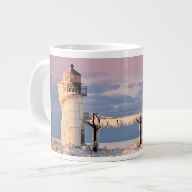 Lighthousen Lake Michigan Lighthouse Jumbo-Tasse (Vorderseite Links)