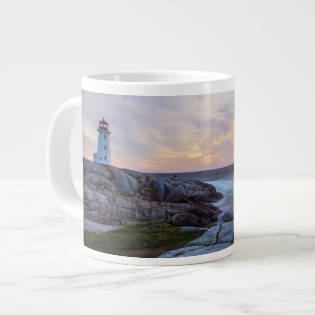 Lighthousen Peggy’s Cove Lighthouse Nova Scotia Jumbo-Tasse (Vorderseite Links)
