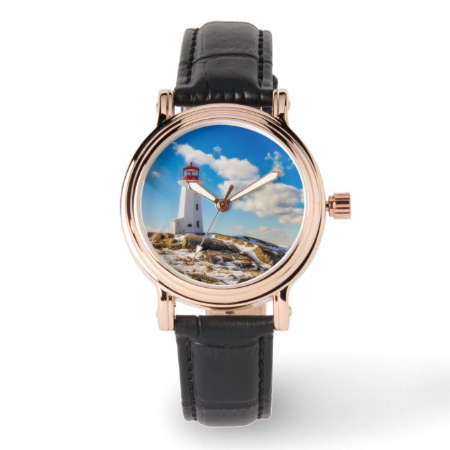 Lighthousen Peggy’s Cove Nova Scotia Armbanduhr (Vorderseite)