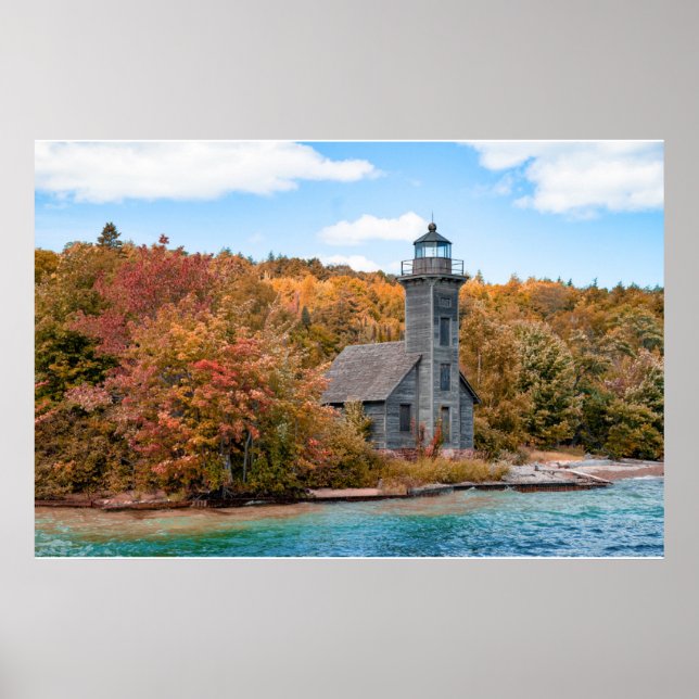 Lighthouses | Grand Island East Channel Light Poster (Vorne)