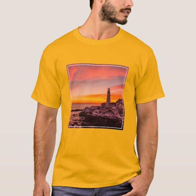 Lighthouses |  Portland Head Cape Elizabeth Maine T-Shirt (Vorderseite)