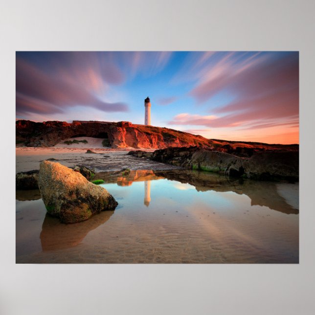 Lighthouses | Sea-Light Lossiemouth Scotland Poster (Vorne)