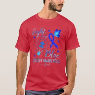 Lighting It Up Blue Autismus Awareness Shirt Puzzl