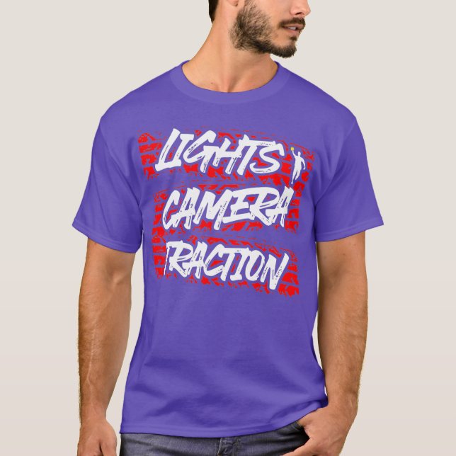 Lighting Kamera Traktion Street Drag Race T-Shirt (Vorderseite)
