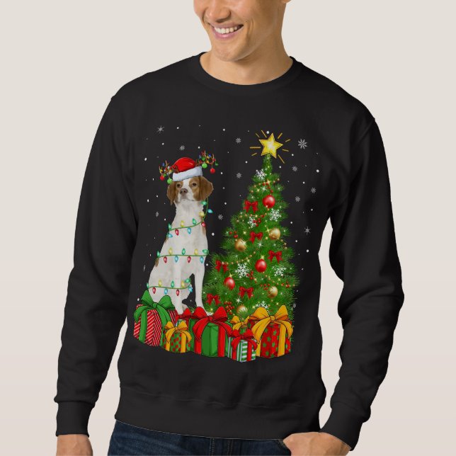 Lighting Xmas Tree Weihnachtsmannmütze Brittany Sp Sweatshirt (Vorderseite)