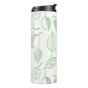Lightleaf Flow Monochromes Blattgrün Off-White Thermosbecher