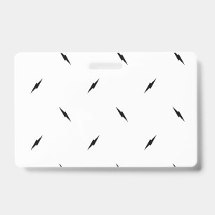 Lightning-Bolt-Abzeichen Modernes Minimal-Design Ausweis