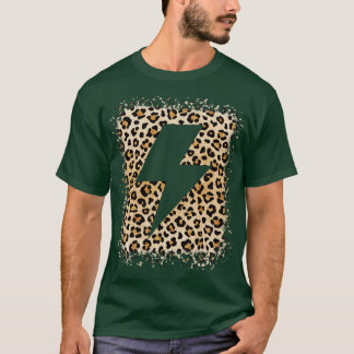 Lightning Bolt Animal Leopard Cheetah Print T-Shirt