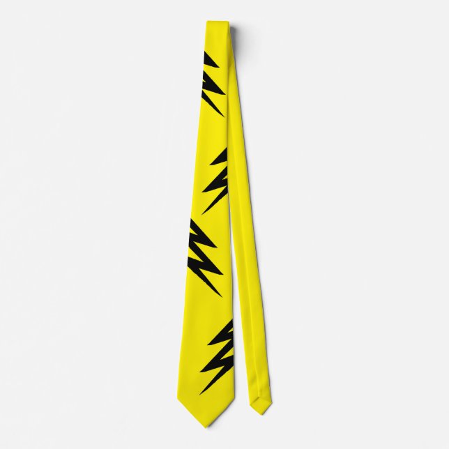 Lightning Bolt Electric Hazard Novelty Neck Tie Krawatte (Vorderseite)