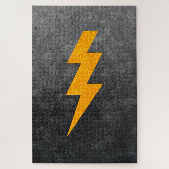 Lightning Bolt in Concrete Puzzle (Vertikal)