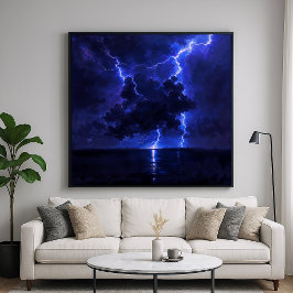 Lightning Cloud - Art Design Poster