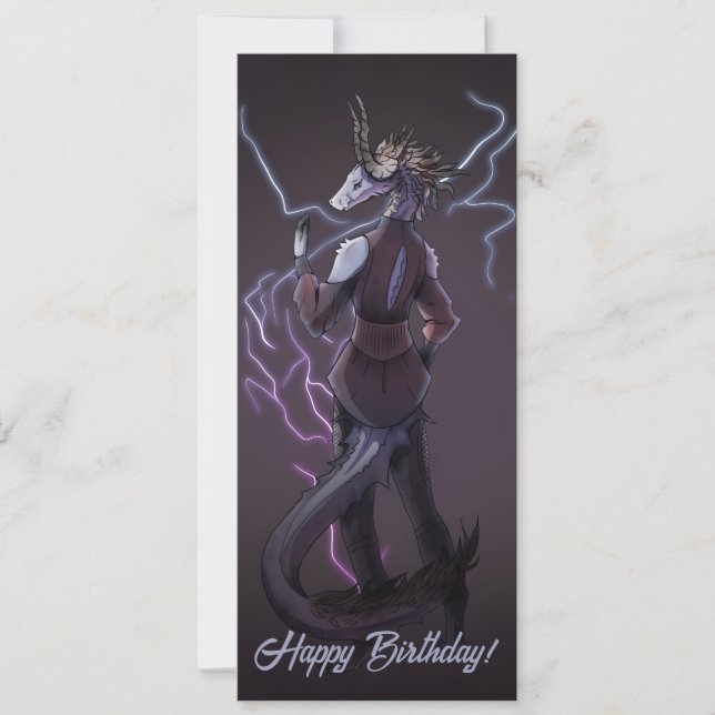 Lightning Dragon happy birthday Einladung (Vorderseite)