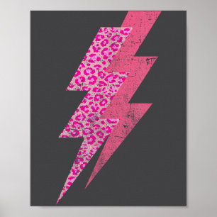 Lightning Leopard, vintage Retro lustiger Gym Work Poster