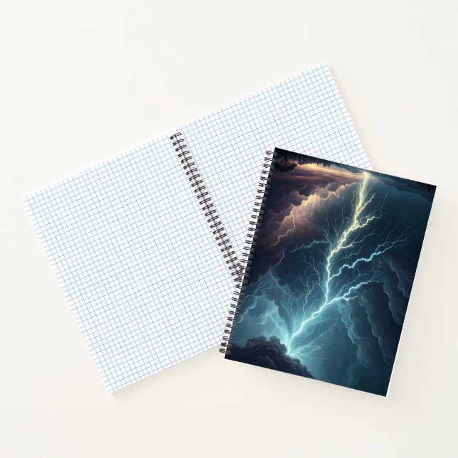 Lightning Storm Art Notebook Notizbuch (Innenseite)