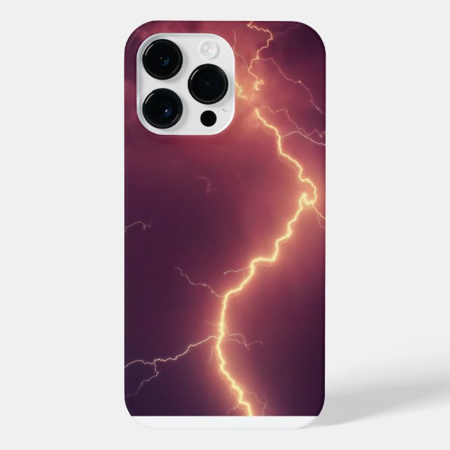 Lightning Storm iPhone 14 Pro Max Case – Thunder S iPhone Hülle (Rückseite)