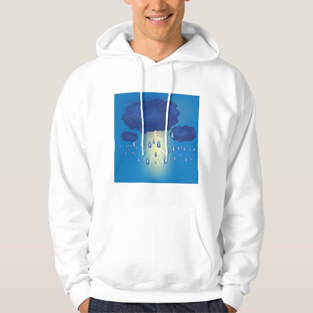 Lightning Storm Mens Hoodie (Vorderseite)