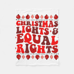 Lights & Equal Rights Feminist Pajama Pro choi Fleecedecke