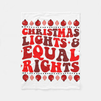 Lights & Equal Rights Feminist Pajama Pro choi Fleecedecke