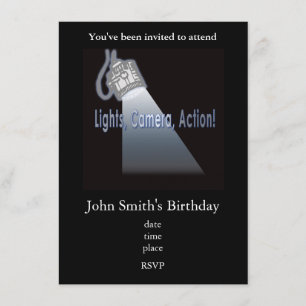 Lights Camera Action! Einladung
