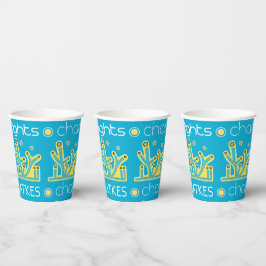 Lights Latkes Chanukah 8 oz. Pappbecher