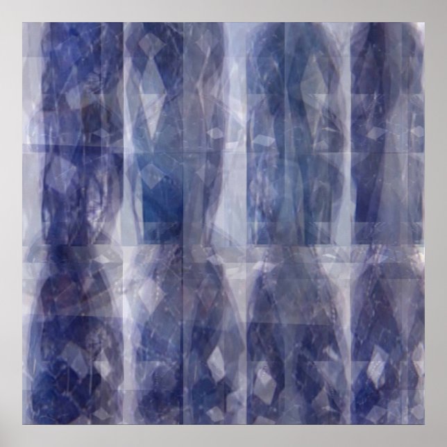 Lights n Shades - Blue Shappire Muster Poster (Vorne)