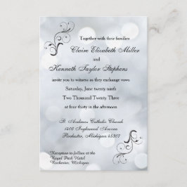 Lights Snow Glitzer Glitzern-3x5Wedding Einladung